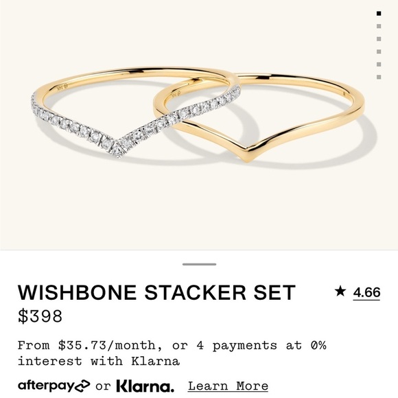Mejuri Jewelry - Mejuri Gold and Silver Wishbone Rings size 8